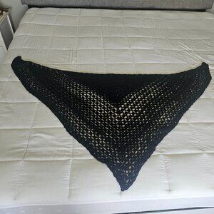 Shawl Handmade Black 60 x 50 inches